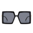 Luminova - Square Oversize Flat Top Fashion Women Sunglasses