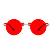 Crescent - Circle Retro Round Rimless Fashion Tinted Vintage Sunglasses