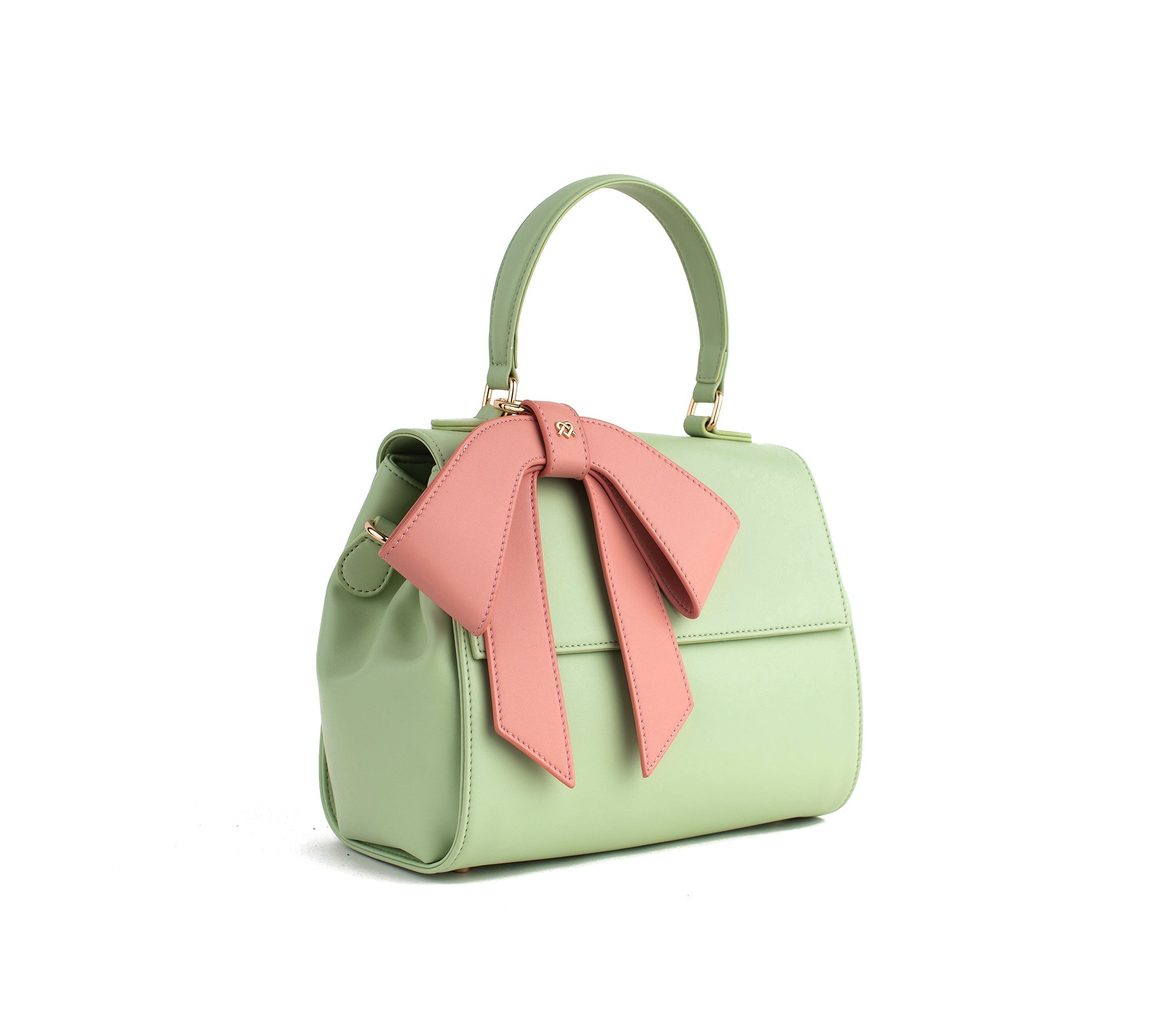 Cottontail - Mint & Light Pink Vegan Leather Bag