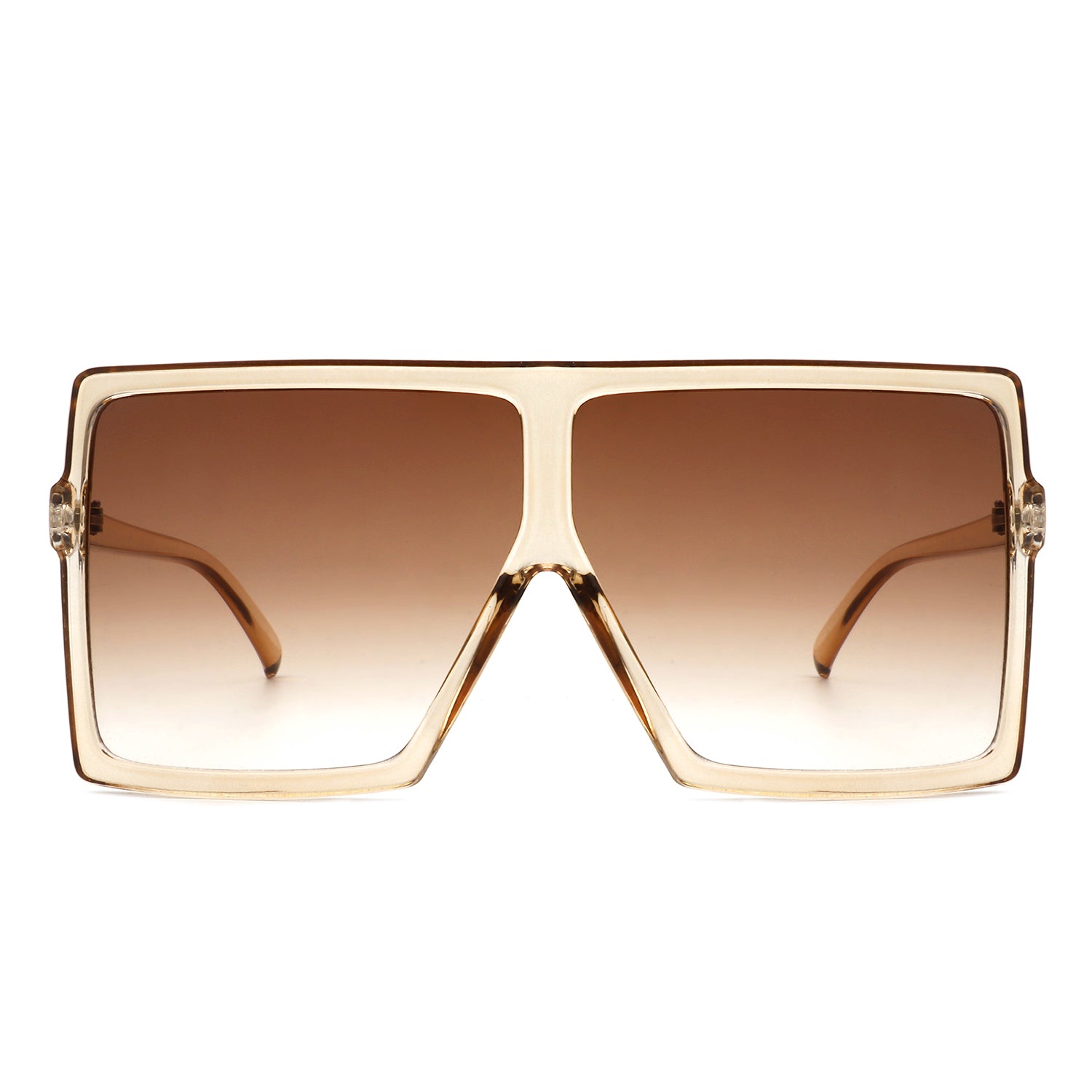 Zenithia - Square Oversize Women Flat Top Fashion Sunglasses