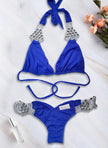 Nicole Halter Top & Skimpy Bottom - Blue