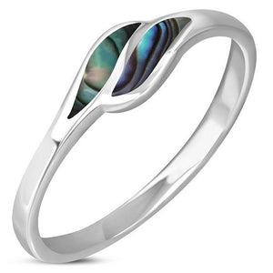 Abalone Sea Shell Silver Ring