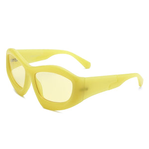 Xaron - Geometric Square Tinted Oversize Chunky Fashion Sunglasses