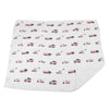 Pink Digger and White Bamboo Muslin Newcastle Blanket