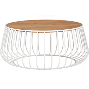 Gabbia Round Coffee Table - White