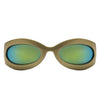 Albion - Oval Wrap Around Retro Round Fashion Sunglasses