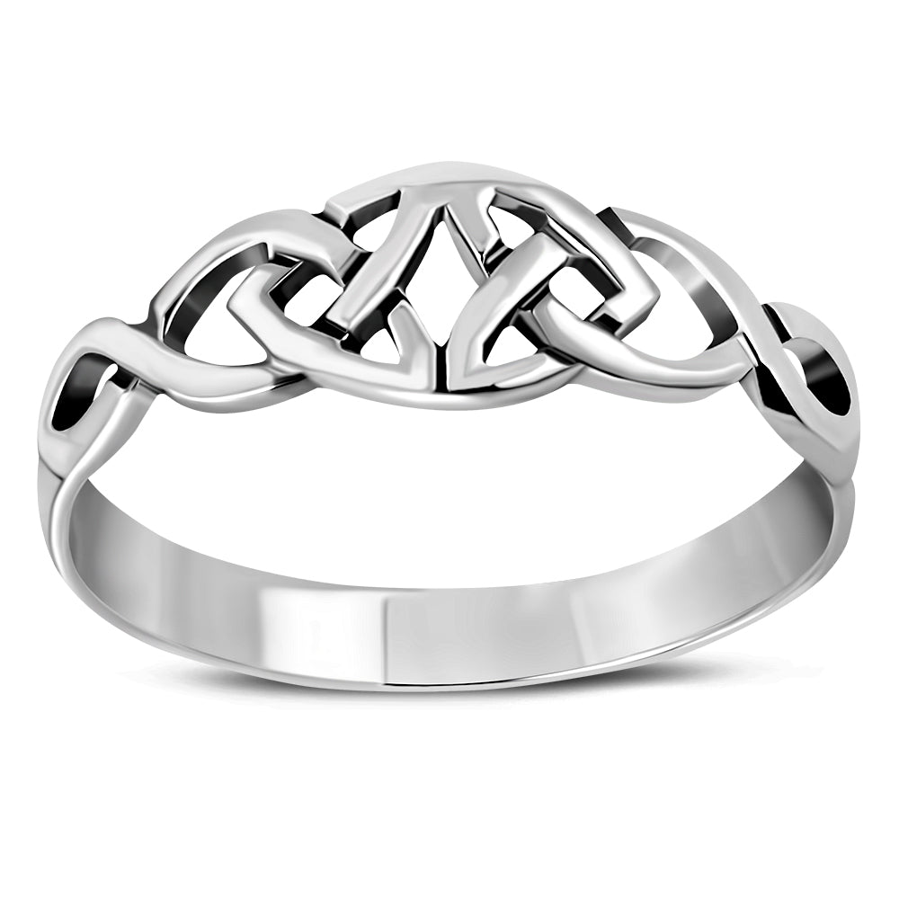 Bague noeud trinité en argent uni