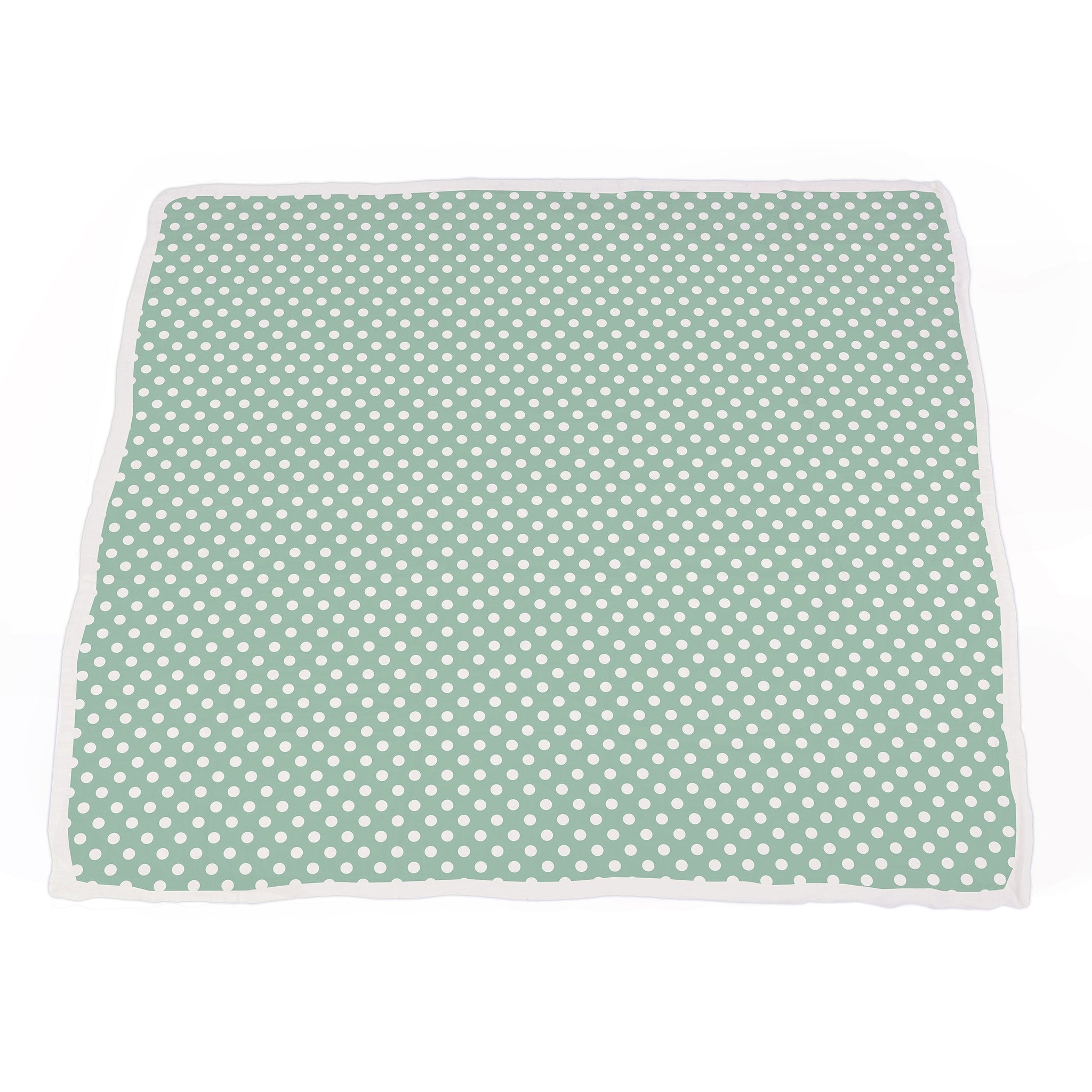 Desert Rose & Jade Polka Dot Cotton Muslin Blanket