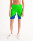 Short de vélo taille mi-haute vert fluo pour femme