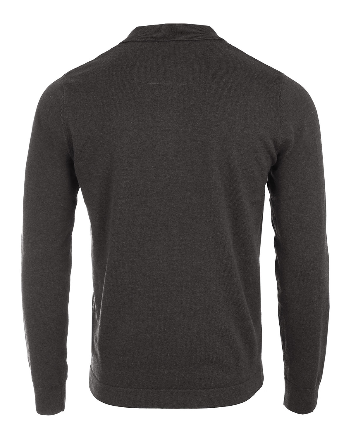 ZIMEGO Pull polo décontracté pour homme – Pull à manches longues en tricot boutonné