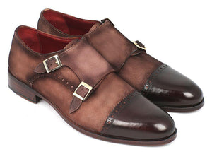 Paul Parkman Chaussures habillées à double monkstrap pour hommes