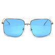 MAGNA | Oversized Pillowed Square Fashion Rim Aviator Design Sunglasses