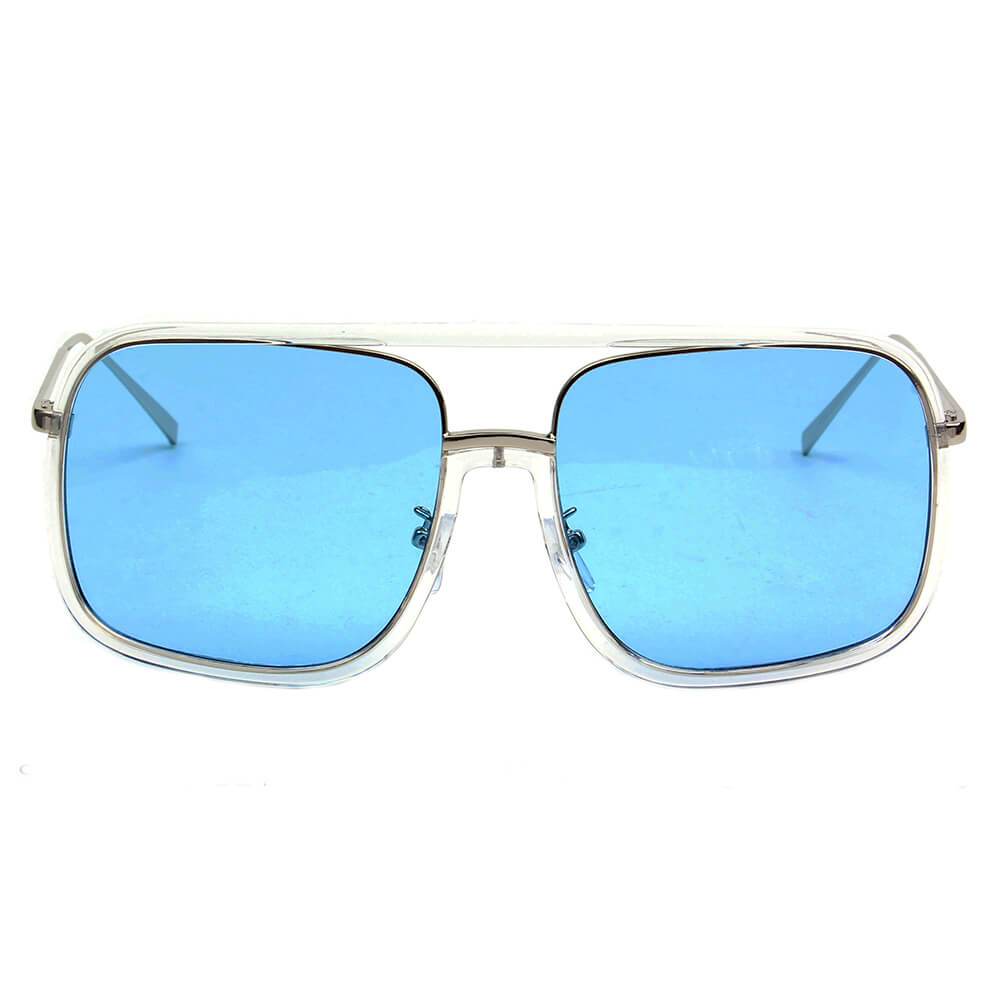 MAGNA | Oversized Pillowed Square Fashion Rim Aviator Design Sunglasses