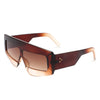 Celestia - Rectangle Chunky Oversize Square Tinted Flat Top Sunglasses