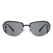 Oceandew - Retro Rimless Oval Tinted Fashion Round Sunglasses