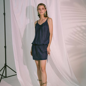 Ludus Beach Dress in Navy