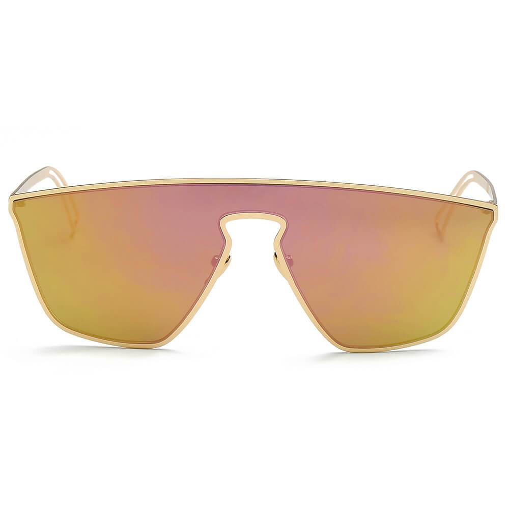 BEVERLY | Women Square Futuristic Flat Lens Sunglasses