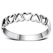 Bague coeur unie en argent