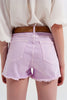 Baggy Tomboy Short in Lilac Denim