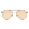 EDMOND | Lunettes de soleil aviateur unisexes, verres transparents, Style mode, cercle