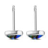 Abalone Shell Triangle Stud Silver Earrings