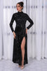 Black Sequin Gown