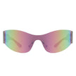 Galadriel - Futuristic Mirrored Cyberpunk Sport Reflective Shield Sunglasses