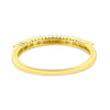 Bague de style bande cannelée en or jaune 10 carats avec diamant 1/4 carat certifié IGI