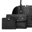 Leyla Womens Handle Bag (3 Piece Set) - Black