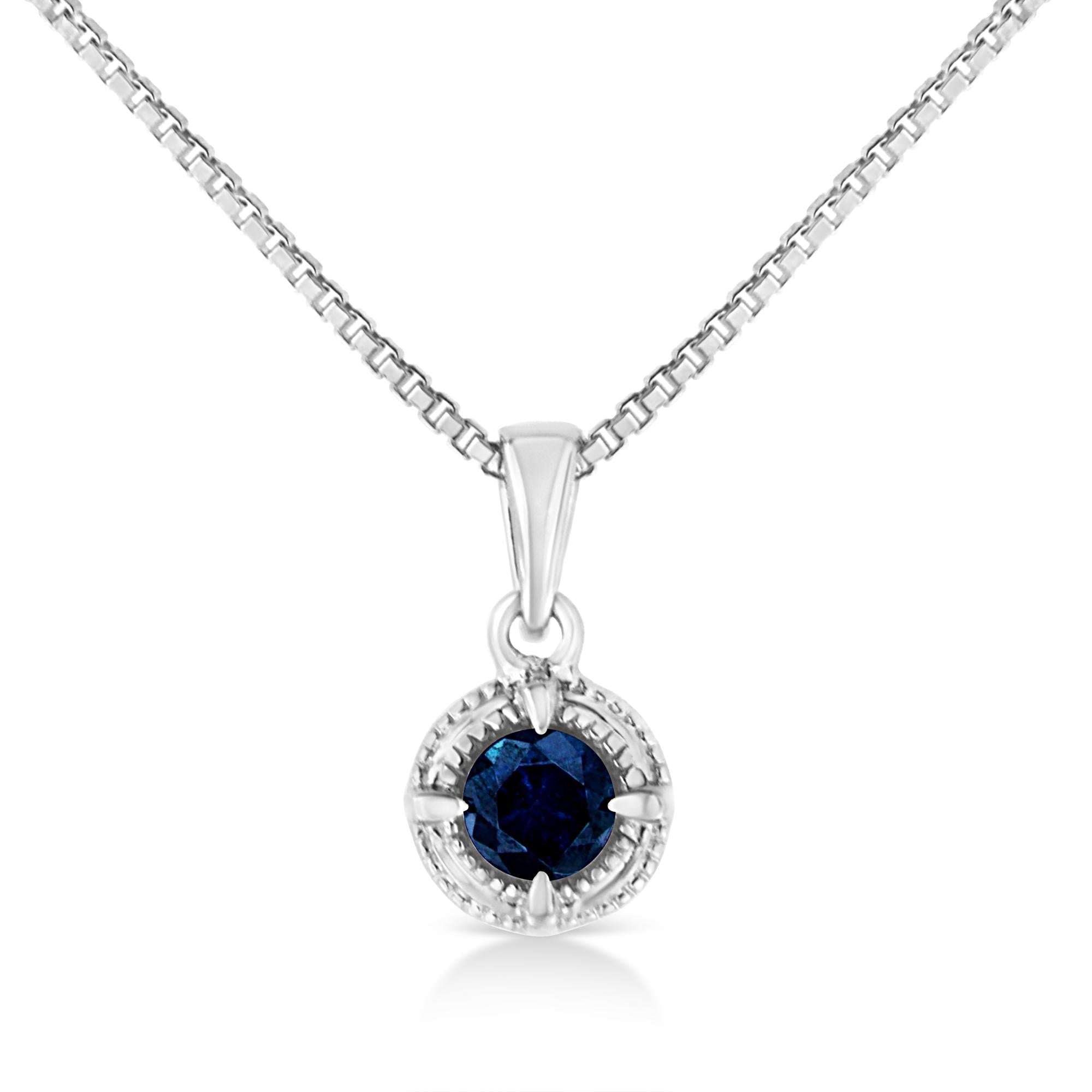 Solitaire diamant de couleur traité en argent sterling .925 18