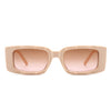 Tigrilla - Rectangle Retro Flat Top Fashion Vintage Square Sunglasses