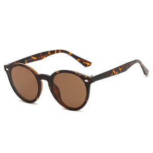 CROSBY | Unisex Fashion Retro Round Horn Rimmed Sunglasses