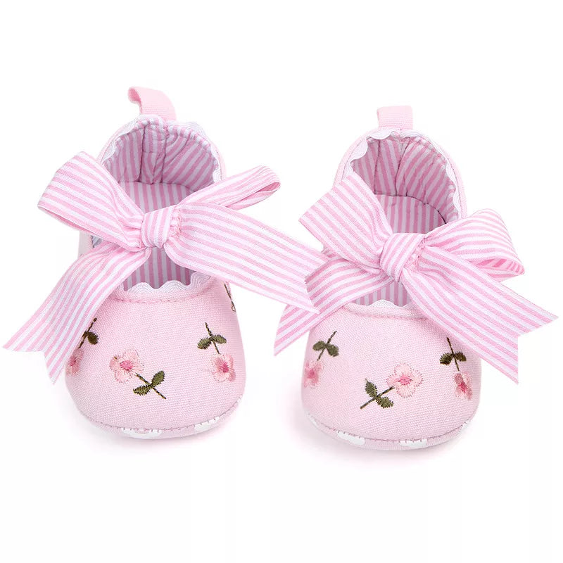 Baby Girl Shoes Lace Floral Embroidered