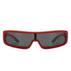 Orion - Futuristic Wrap Around Fashion Rectangle Shield Sunglasses