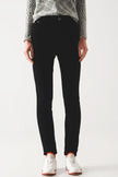 Pantalon skinny en coton élastique en noir