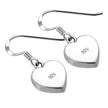 Abalone Shell Heart Silver Earrings