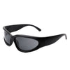 Starfall - Sporty Rectangle Oval Y2K Wrap Around Unisex Fashion Sunglasses