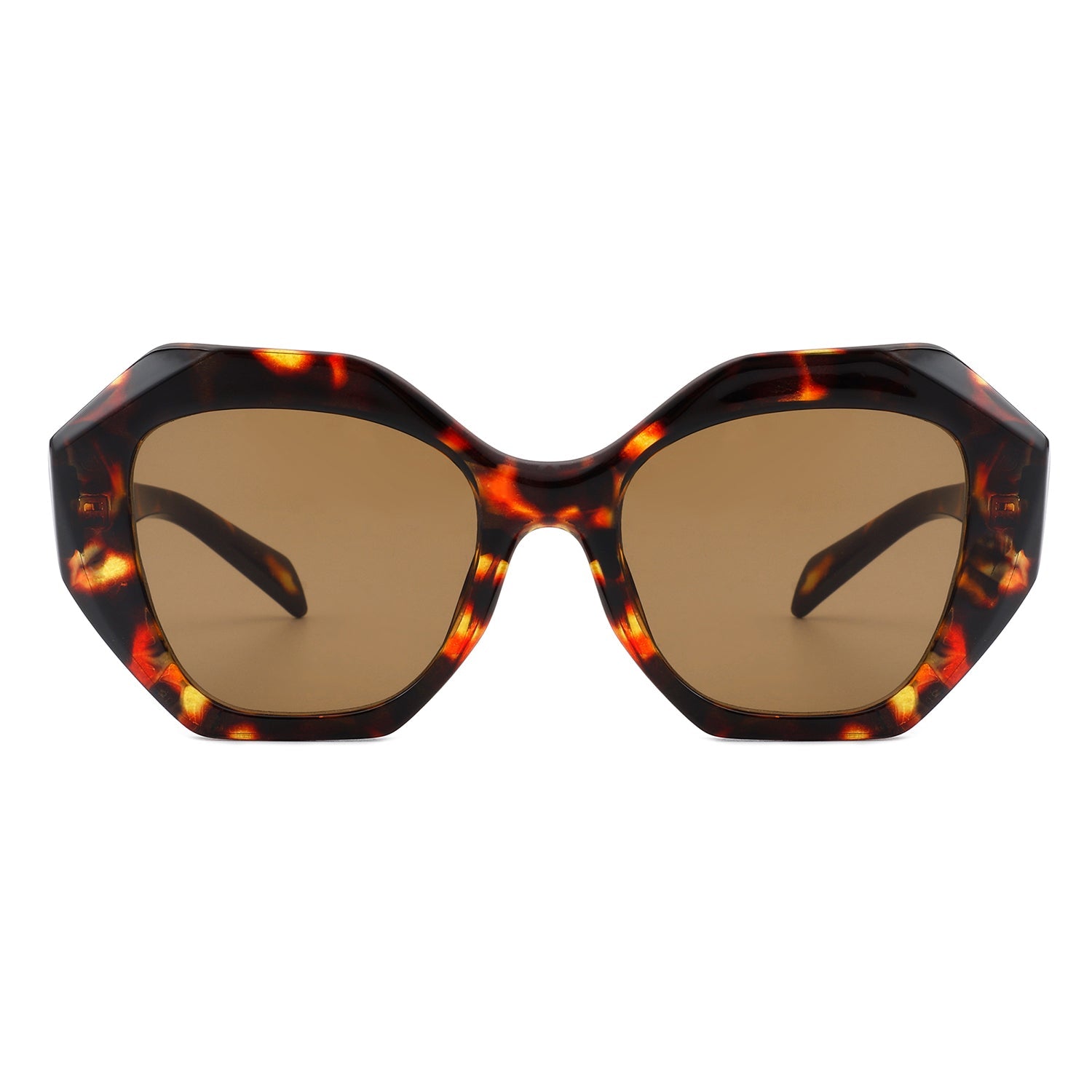 Crystalx - Women Geometric Retro Polygon Square Fashion Sunglasses