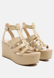 Windrush Cage Wedge Leather Sandal