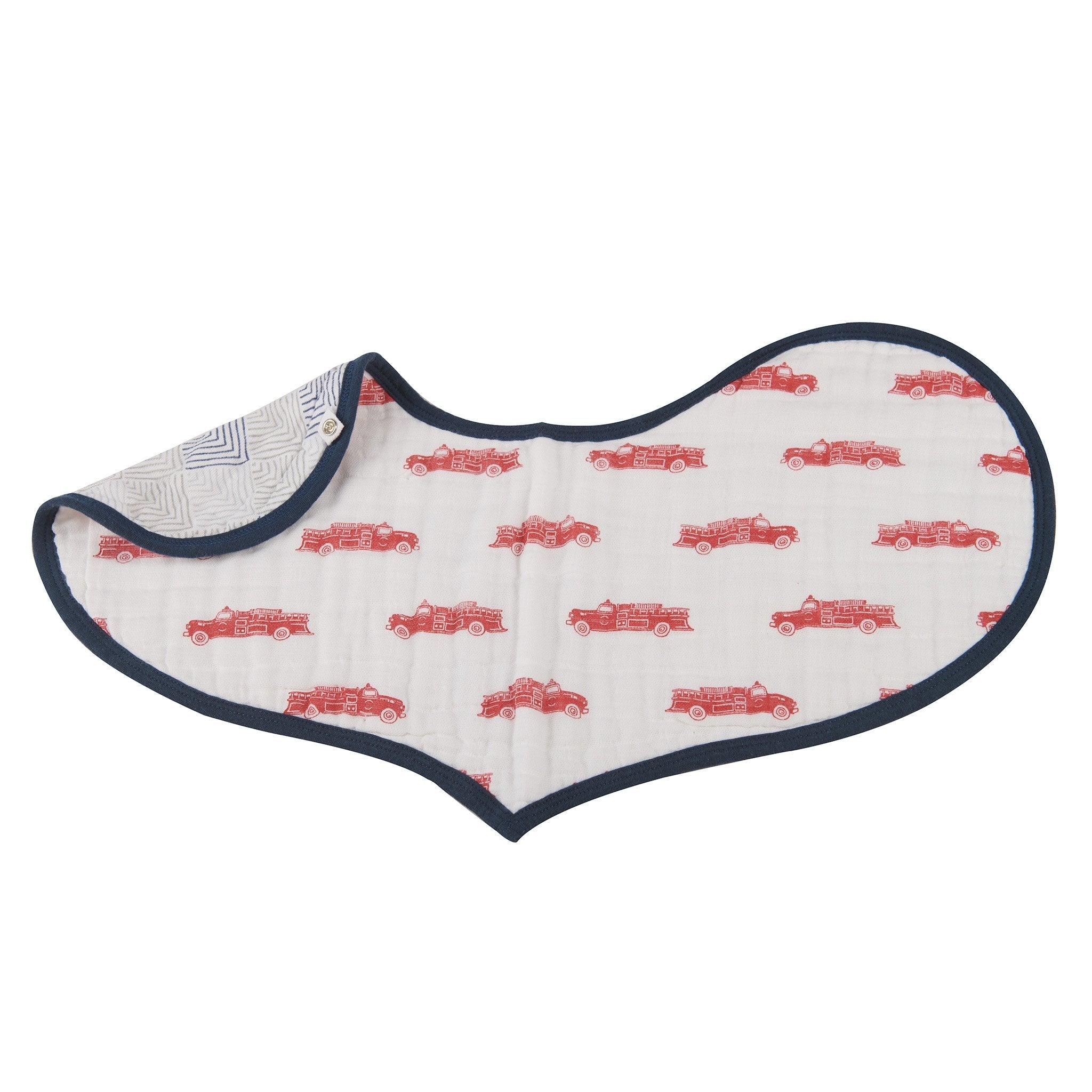 Fire Truck and Dalmatian Cotton Heart Bibs Set of 2