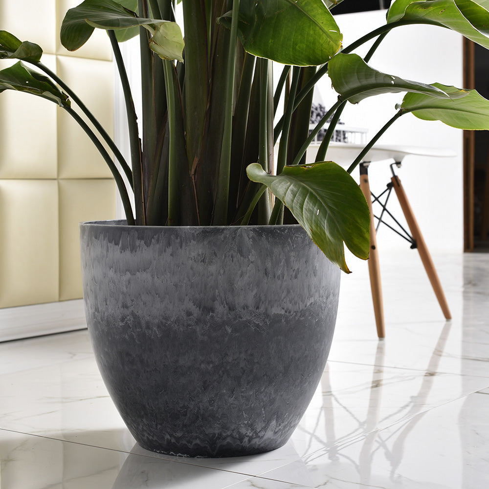 Resin Large Round Plant Pot