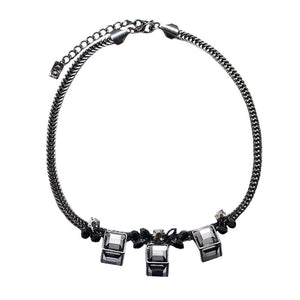 Collier Sweet Geo - Gris Ardoise