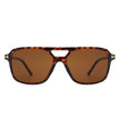 Skyhavoc - Retro Square Brow-Bar Fashion Aviator Sunglasses