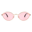 Ufril - Oval Retro Geometric Round Glitter Fashion Sunglasses