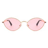 Ufril - Oval Retro Geometric Round Glitter Fashion Sunglasses