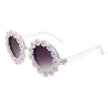 Ysabelia - Round Daisy Flower Shape Circle Party Floral Women Sunglasses