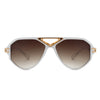 Unityth - Geometric Retro Round Vintage Fashion Aviator Sunglasses