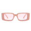 Tigrilla - Rectangle Retro Flat Top Fashion Vintage Square Sunglasses