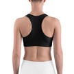 Soutien-gorge de sport de marque évacuant l'humidité pour femmes (passepoil blanc et noir)