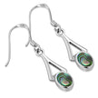 Boucles d'oreilles en argent sterling avec coquille d'ormeau